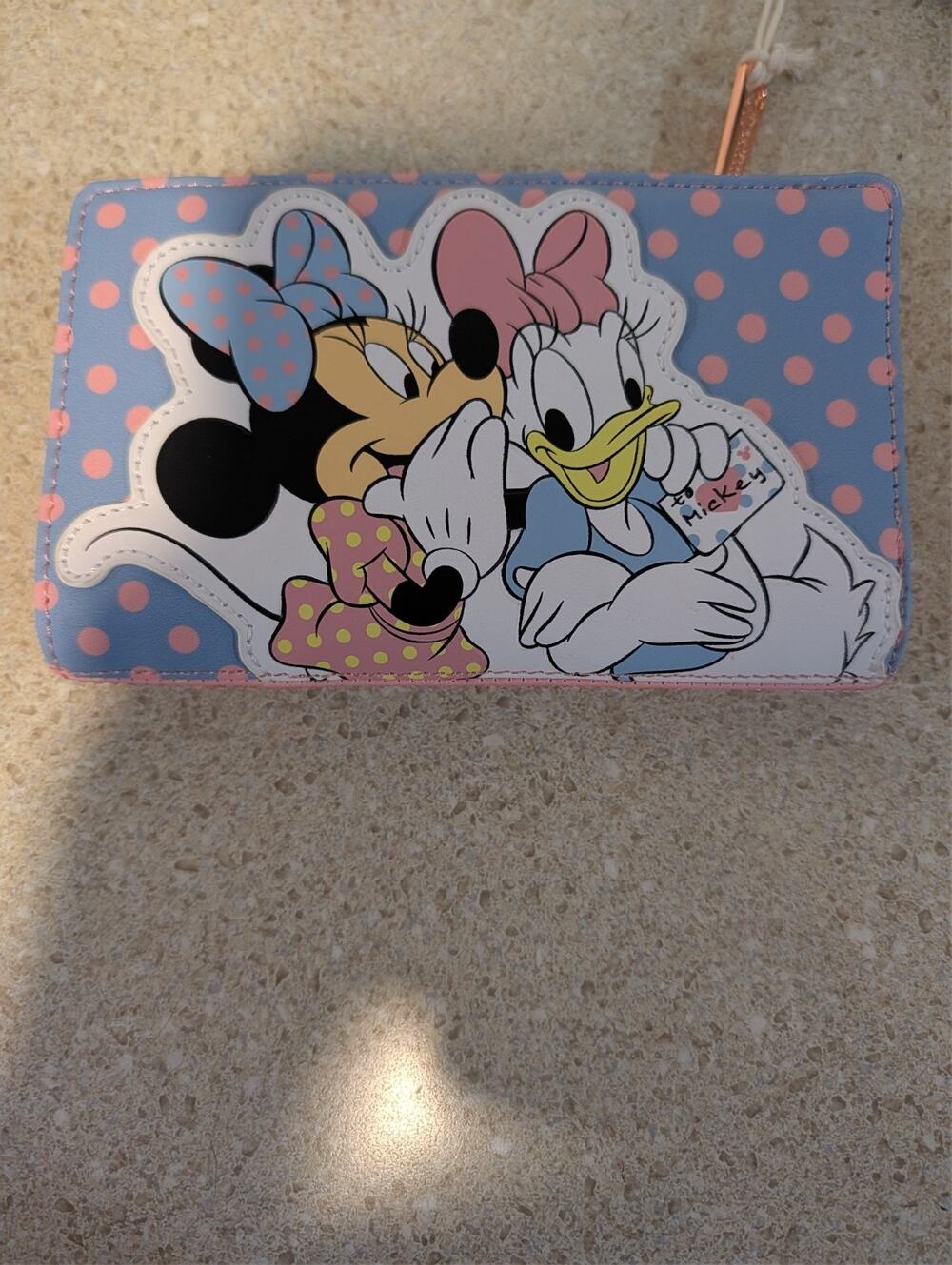 Loungefly disney minnie mouse/Daisy pastel polka Dot Flap Wallet